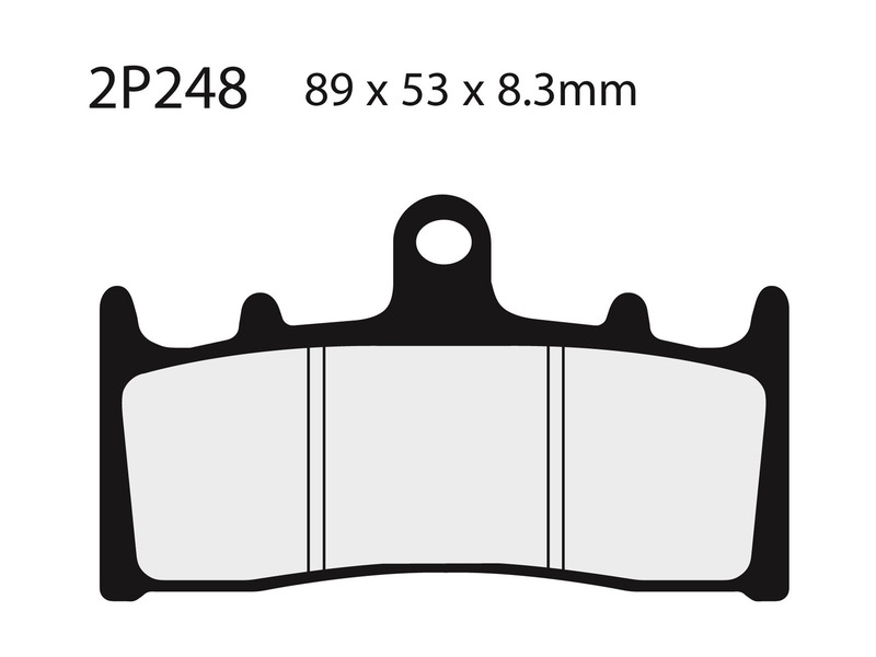 Juego pastillas de freno NISSIN 2P248ST Del. ZX6R 98-02 Jaybrake
