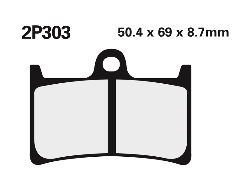 Juego pastillas de freno NISSIN 2P303ST Del. FZS600 98-03 / R6