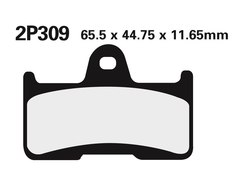 Juego pastillas de freno NISSIN 2P309GS Tra. LX700-4A QUAD