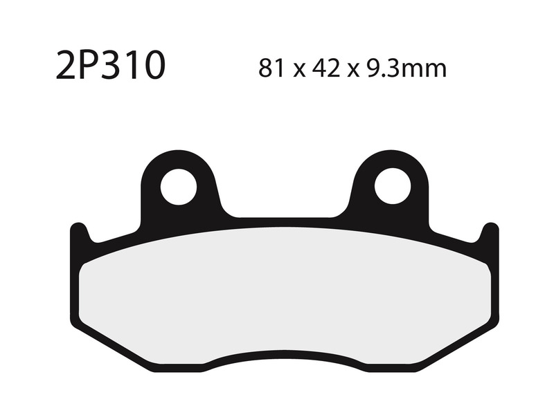 Juego pastillas de freno NISSIN 2P310NS Del. SH125 01-08