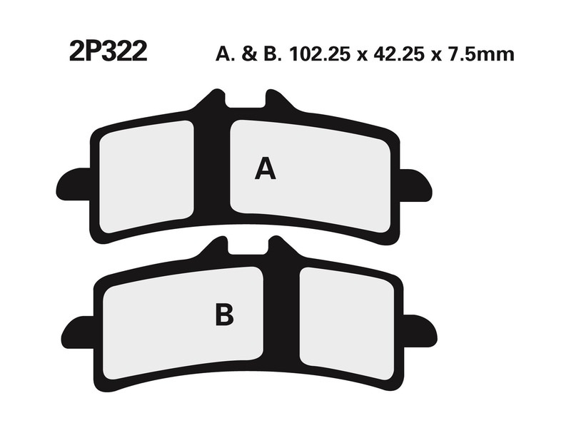 Juego pastillas de freno NISSIN 2P322ST Del. Daytona R / Panigale