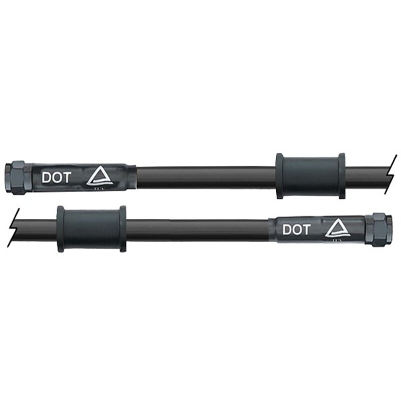 Latiguillo metálico negro Venhill 425mm tuercas negras