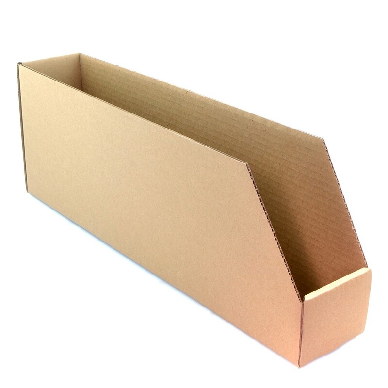 Caja de cartón automontable V PARTS para organización de stock - 560x100x200mm