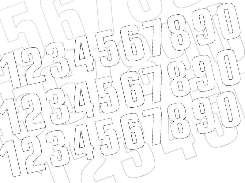Numeros de carrera blanco - Pack de 3 uds BLACKBIRD PVC 5048/10/1