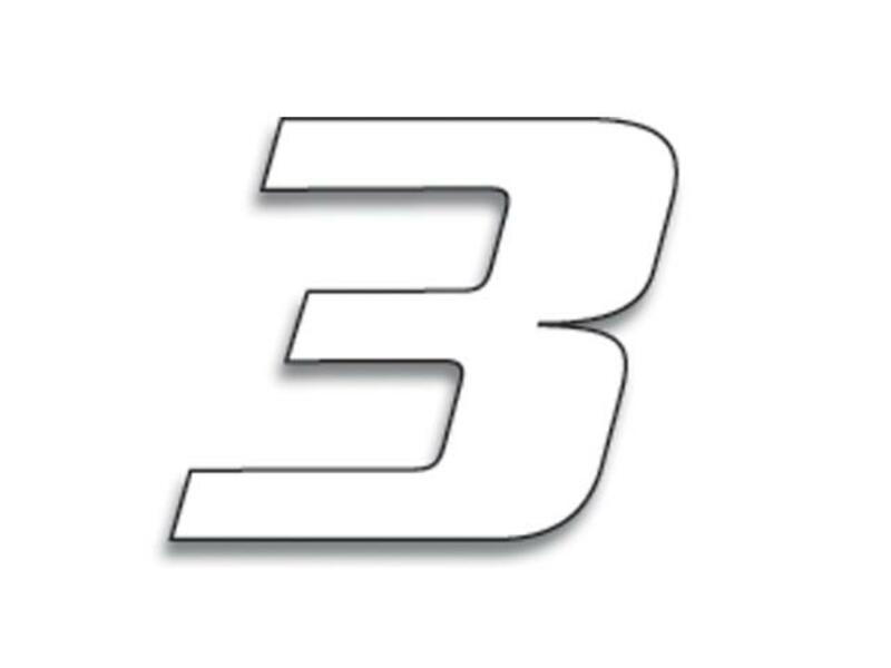 Numeros de carrera blanco - Pack de 3 uds BLACKBIRD PVC 5049/10/3