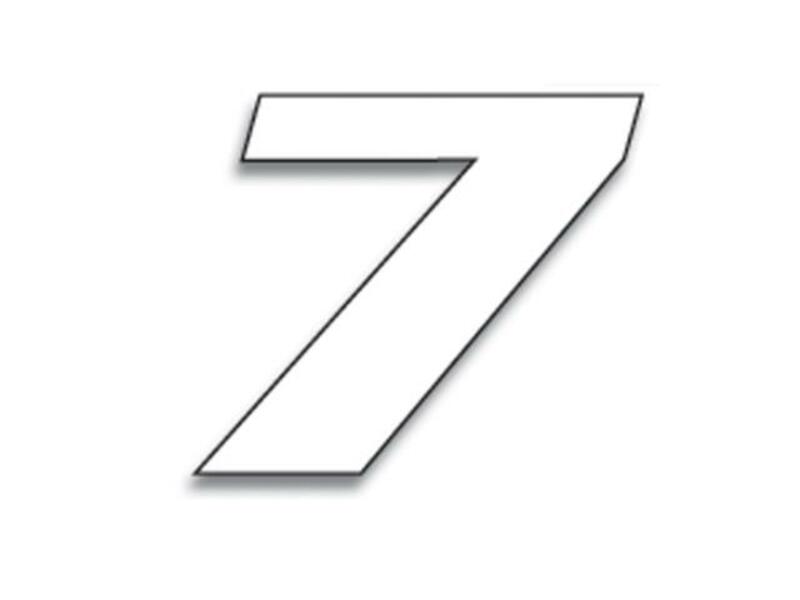 Numeros de carrera blanco - Pack de 3 uds BLACKBIRD PVC 5049/10/7