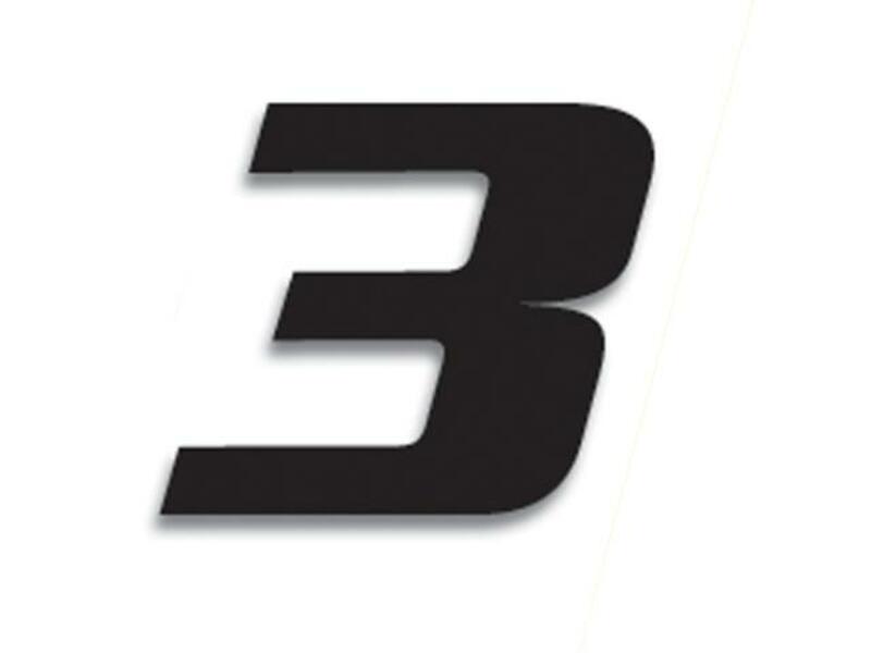 Numeros de carrera negro - Pack de 3 Uds BLACKBIRD PVC 5049/20/3