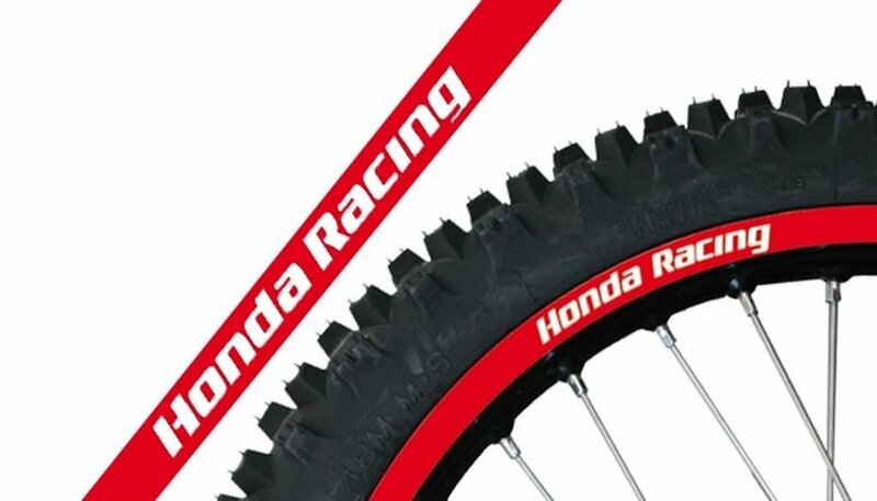 Adhesivo Llanta Blackbird Crystal Honda Racing rojo 5068R/60