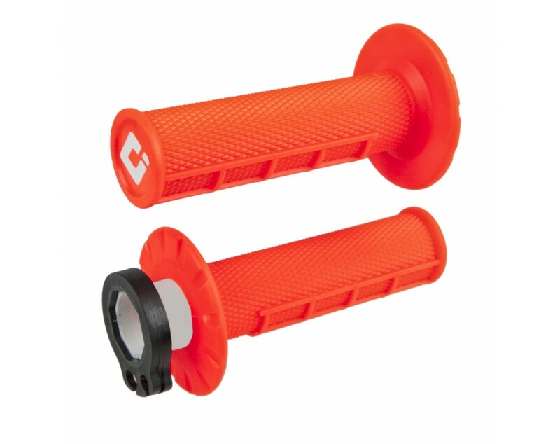 Puños ODI MX V2 Lock-On Half-Waffle - Naranja neón