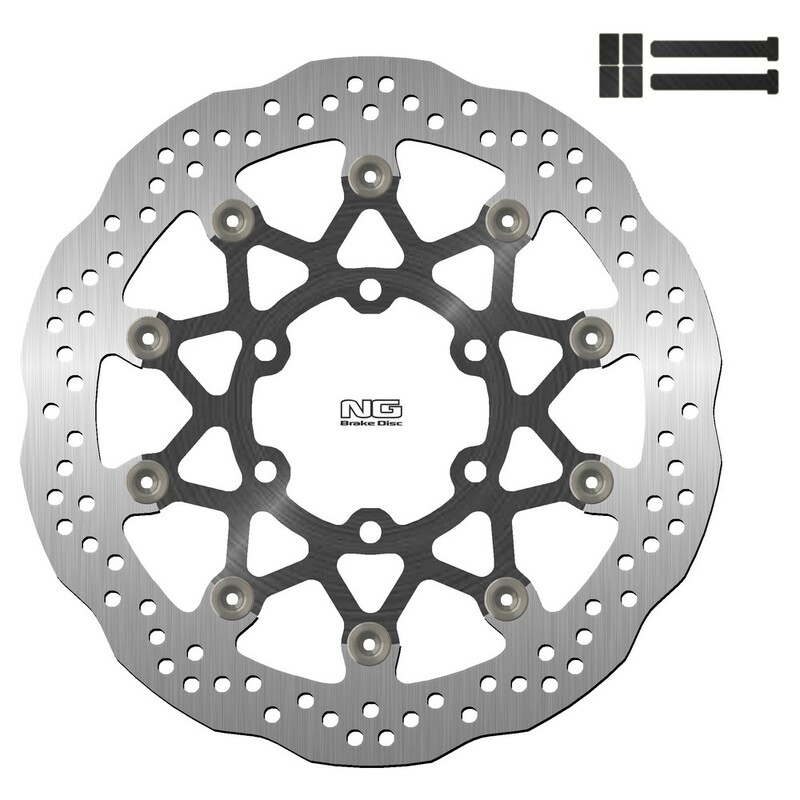 Kit disco de freno sobredimensionado NG BRAKES ondulado flotante para llanta de aluminio