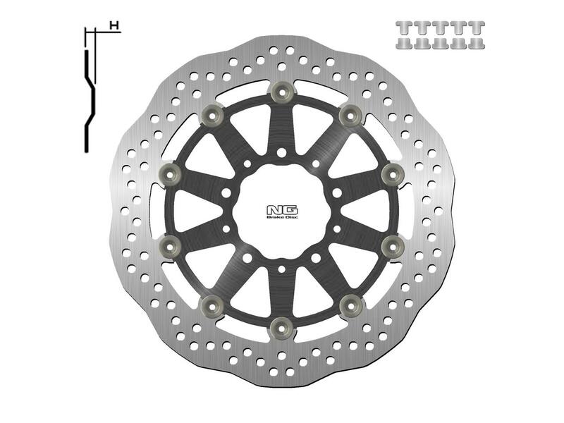 Disco de freno NG BRAKES ondulado flotante