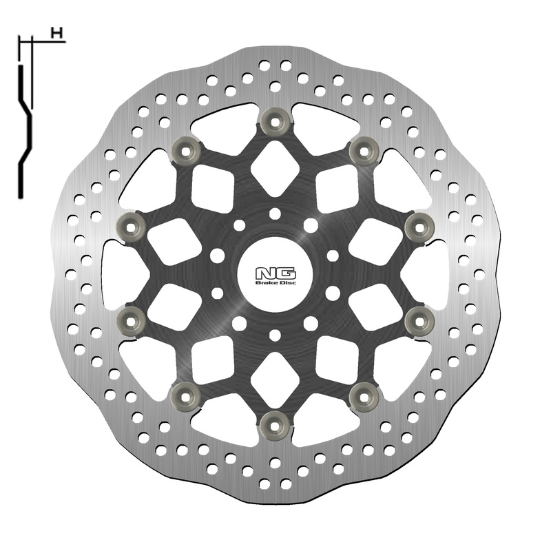 Disco de freno NG BRAKES ondulado flotante