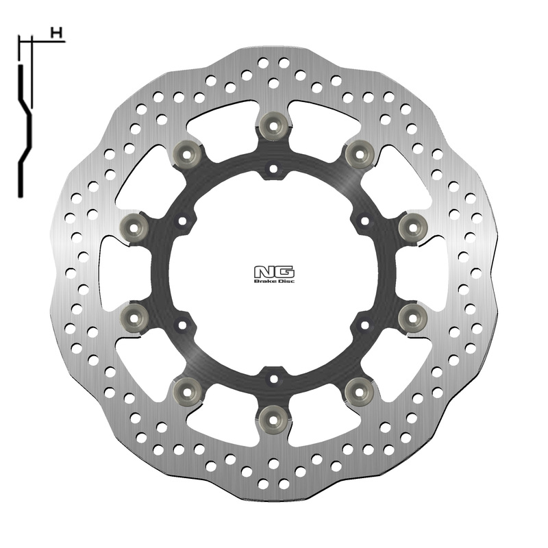 Disco de freno NG BRAKES ondulado flotante