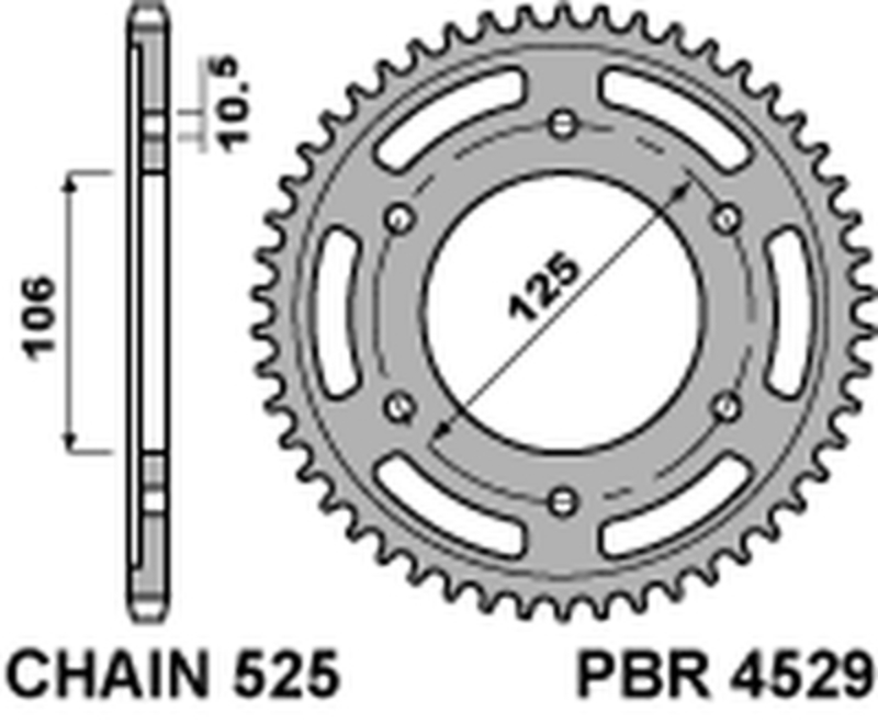 Corona PBR acero C45 estándar 4529 - 525