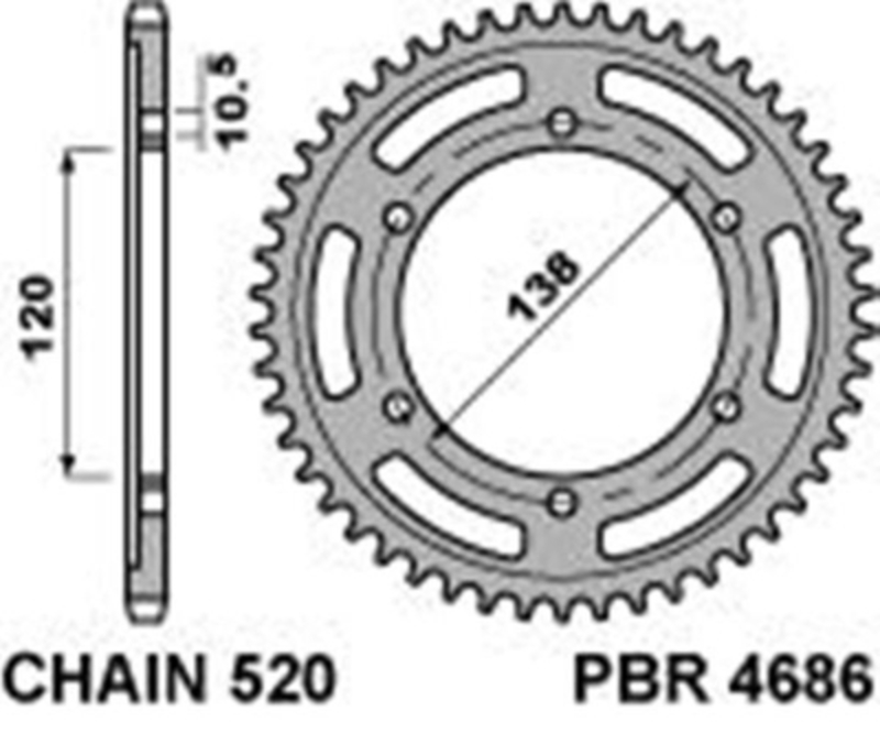 Corona PBR acero C45 estándar 4686 - 520