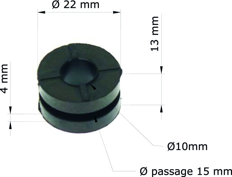 Silentblock TOURMAX - Honda CR80R '92-02/Radiador 19051-KA3-830 GRM-102/10 (set de 10)