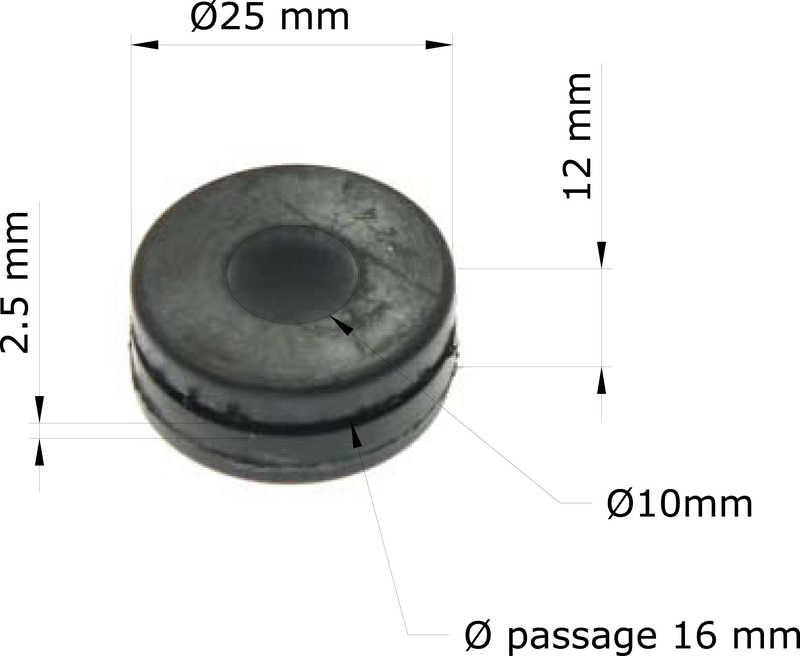 Silentblock TOURMAX - Honda CBR900RR 92-94/Faro 19051-KA4-000 GRM-126/10 (set de 10)