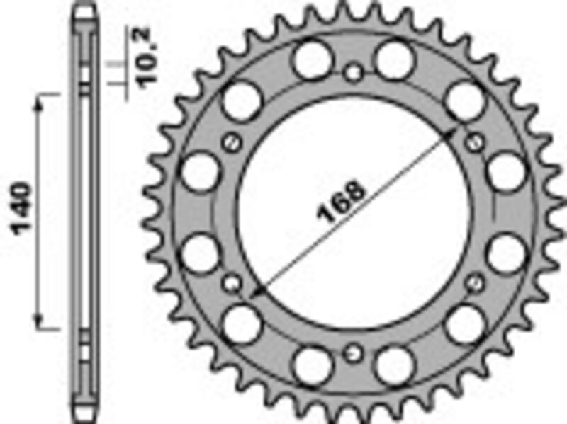 Corona PBR acero C45 estándar 4613 - 525