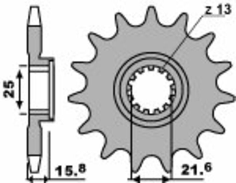 Piñón PBR acero estándar 2093 - 525