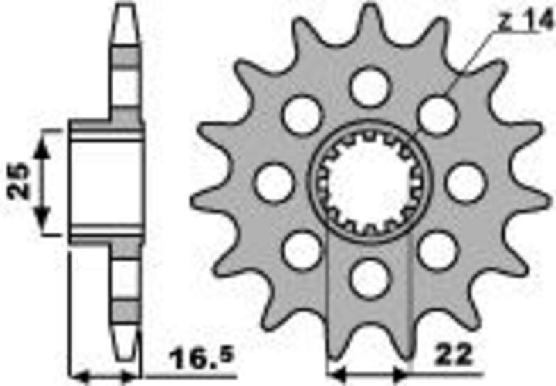 Piñón PBR acero estándar 2171 - 520