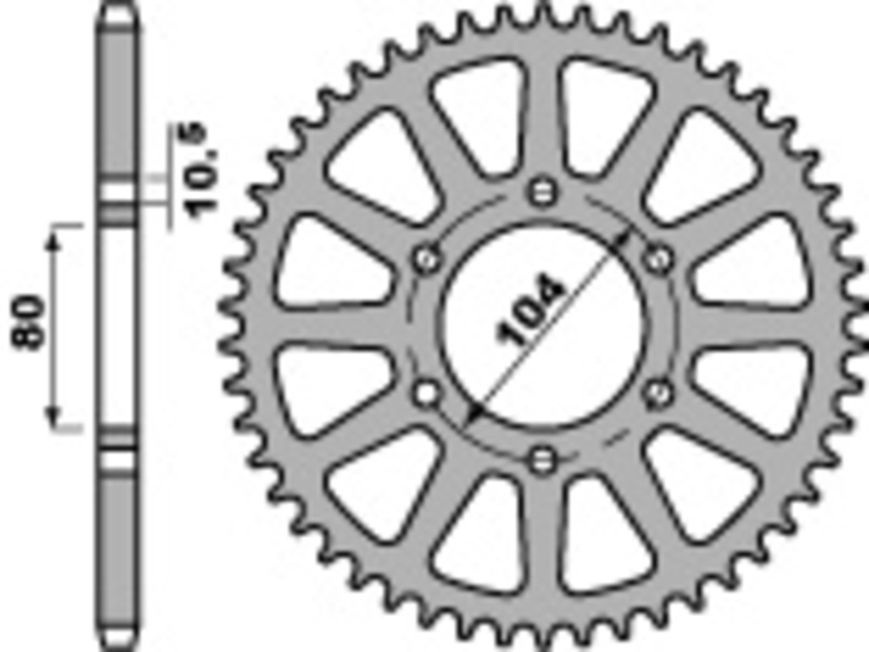 Corona PBR acero C45 estándar 478 - 520