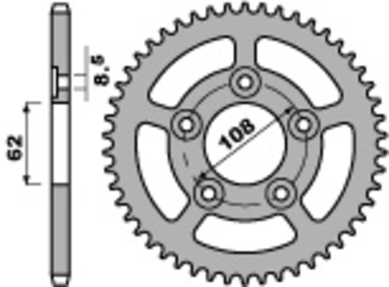 Corona PBR acero C45 estándar 714 - 520