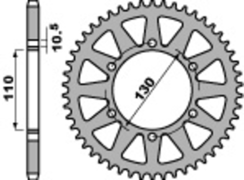 Corona PBR acero C45 estándar 504 - 520