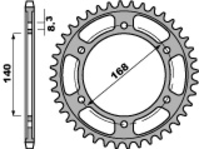 Corona PBR acero C45 estándar 4550 - 525