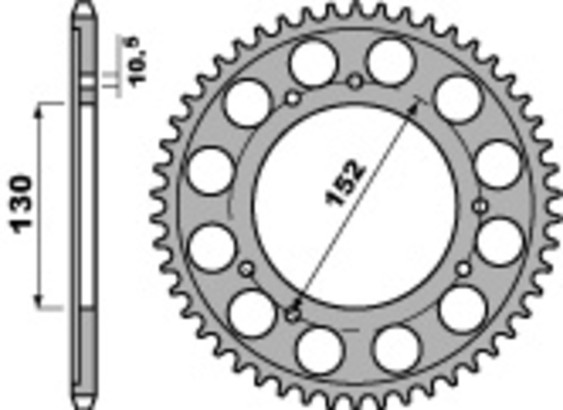 Corona PBR acero C45 estándar 713 - 530