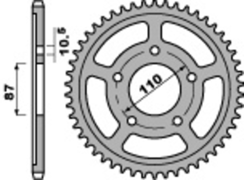 Corona PBR acero C45 estándar 824 - 530