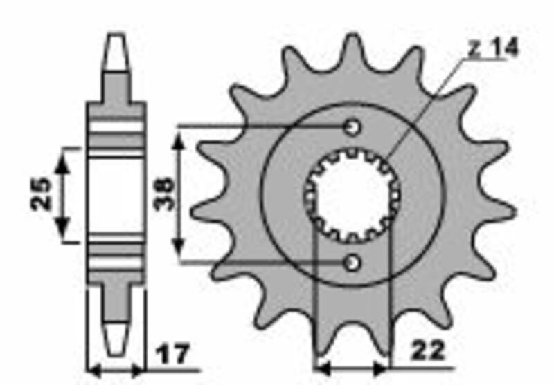 Piñón PBR acero estándar 2094 - 520