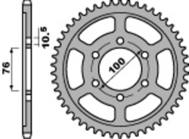 Corona PBR acero C45 estándar 825 - 530