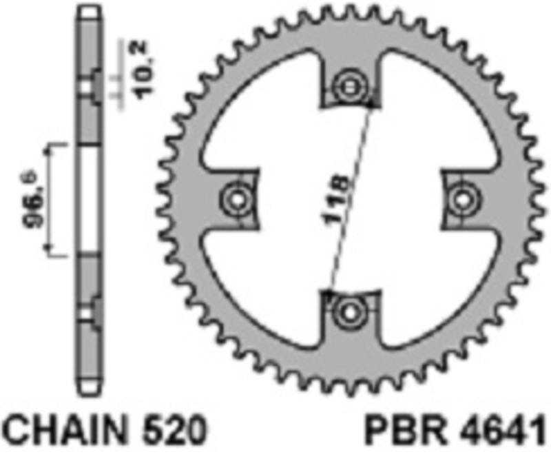 Corona PBR acero C45 estándar 4641 - 520