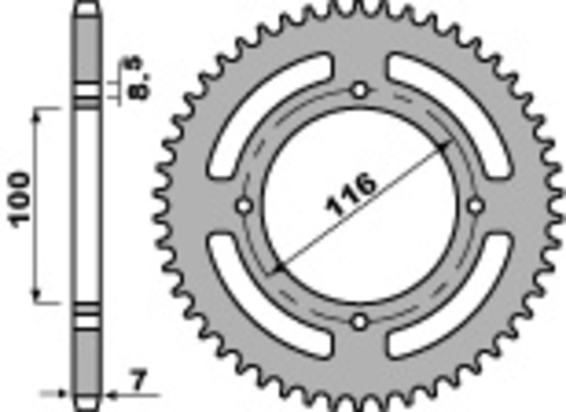 Corona PBR acero C45 estándar 467M - 428