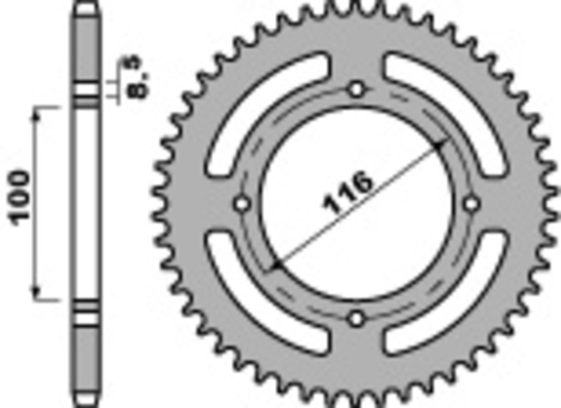 Corona PBR acero C45 estándar 467 - 420