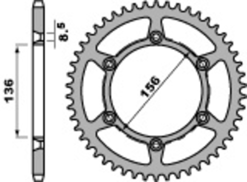 Corona PBR acero C45 estándar 820 - 520