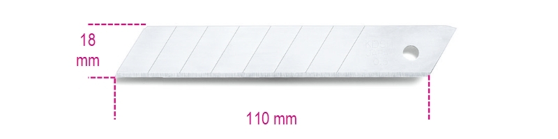 Estuche BETA de 10 láminas de recambio (18 mm) para cúter BETA (ref. 1771BM)