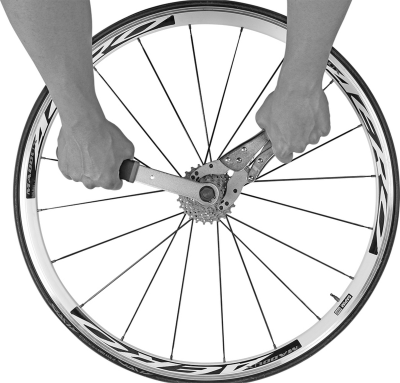 Mordaza suelta coronas y extractor de cassette Super B (coronas 10-17 dientes / cassettes 5-11 velocidades)