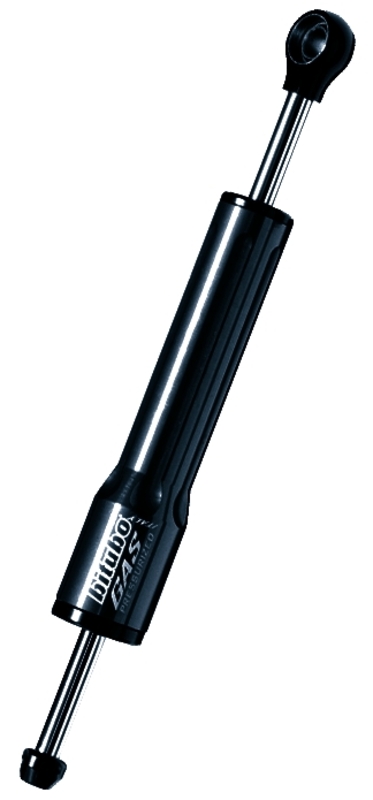 Cilindro amortiguador de dirección Bitubo color Negro L.332mm