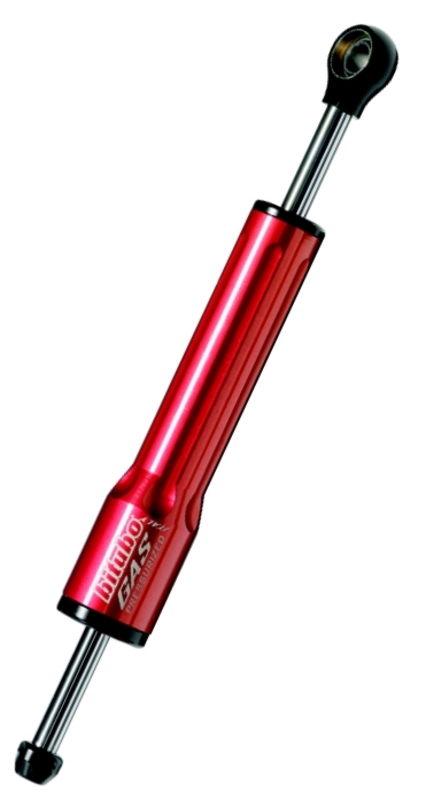 Cilindro amortiguador de dirección Bitubo color Rojo L.432mm