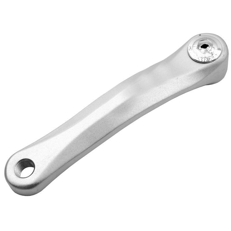 Biela izquierda alumnio 170mm Plata eje Rombo