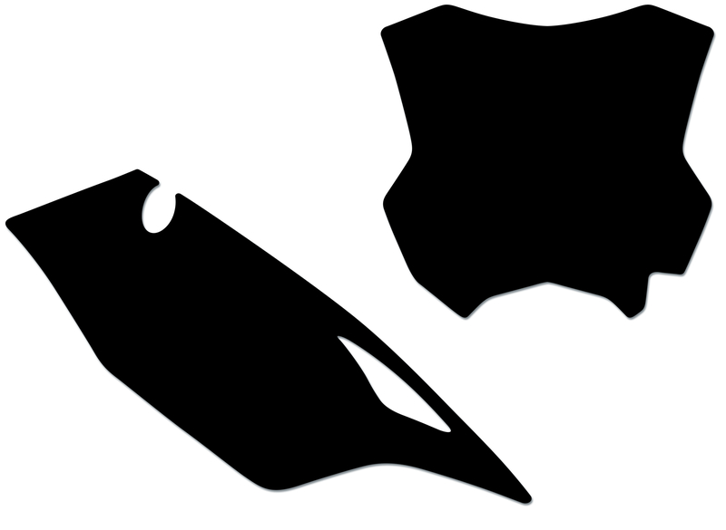 Kit adhesivos portanúmeros Blackbird KX450 19 standard/negro