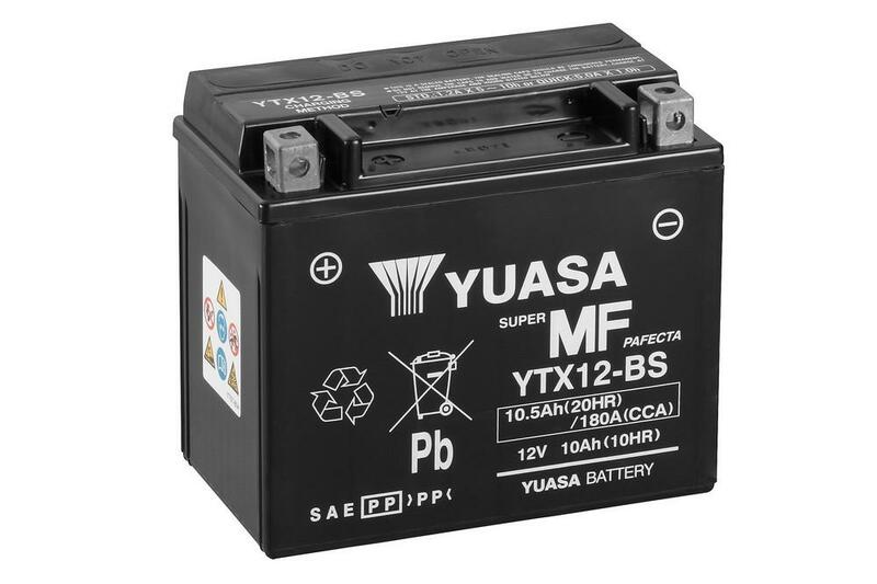 Batería YUASA YTX12-BS Combipack (con electrolito)