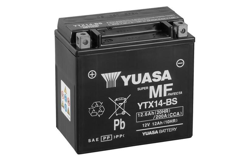 Batería YUASA YTX14-BS Combipack (con electrolito)
