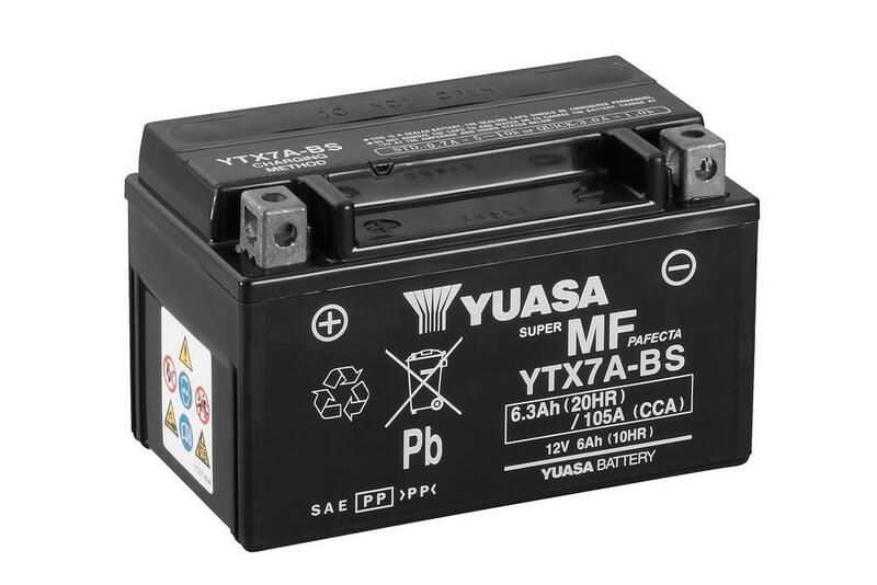 Batería YUASA YTX7A-BS Combipack (con electrolito)