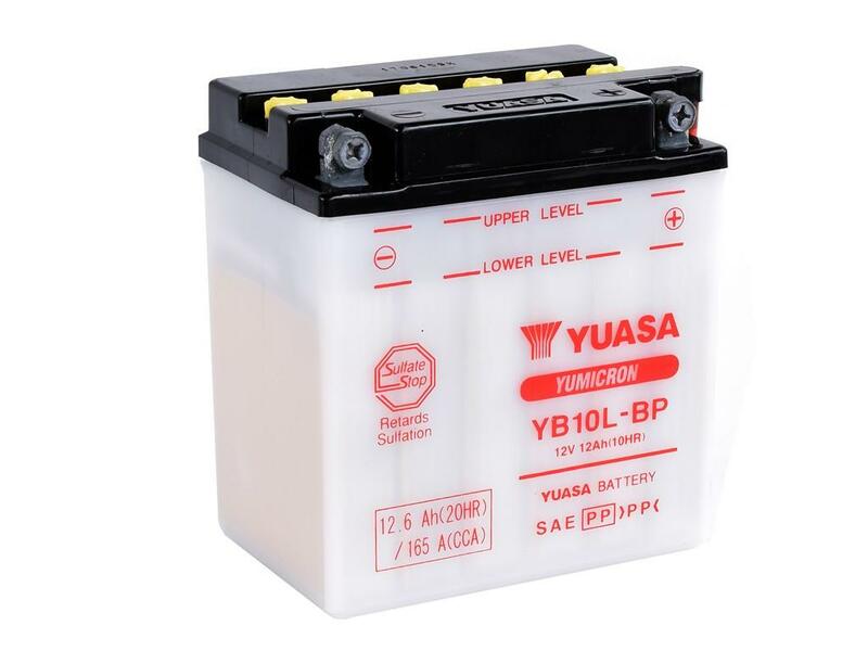 Batería YUASA YB10L-BP Dry charged (sin electrolito)