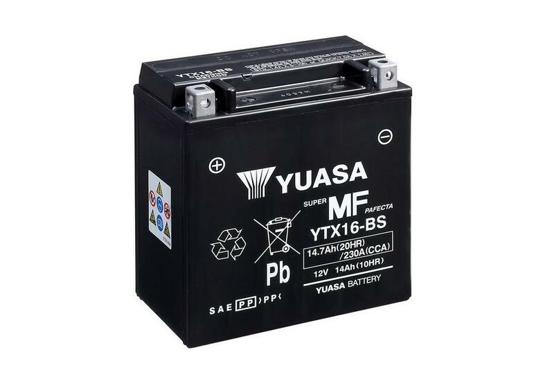 Batería YUASA YTX16-BS Combipack (con electrolito)