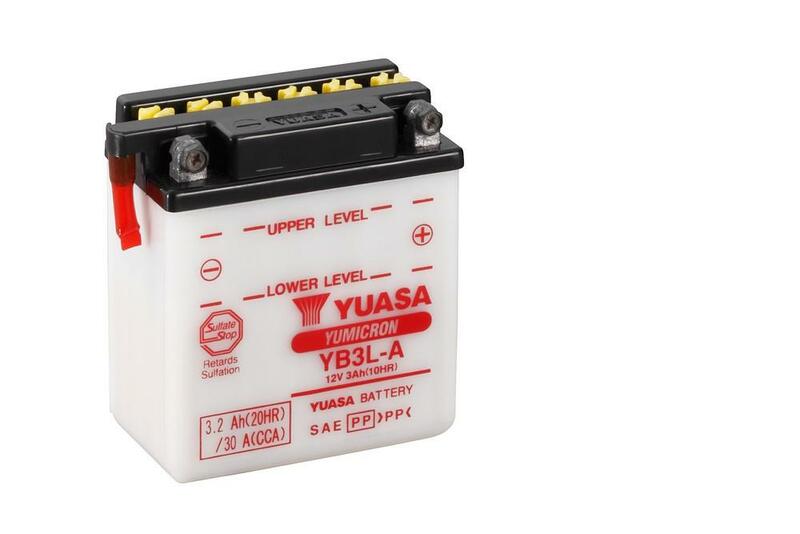 Batería YUASA YB3L-A Dry charged (sin electrolito)