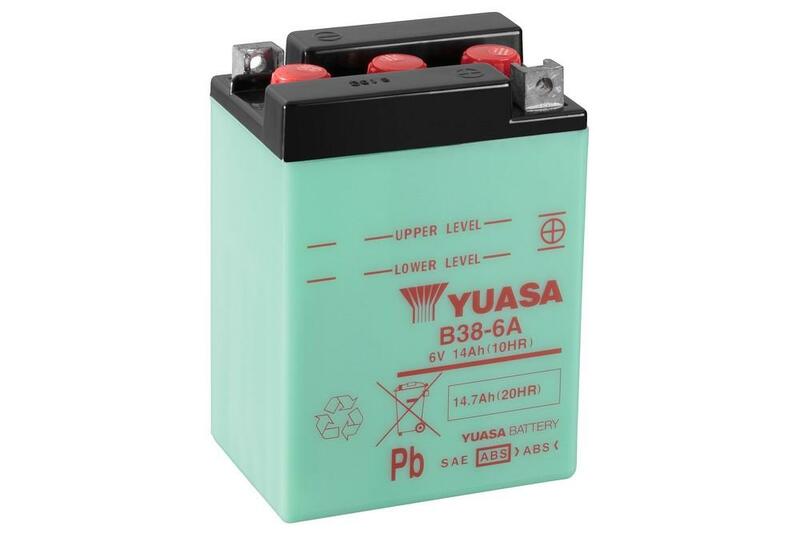 Batería YUASA B38-6A Dry charged (sin electrolito)