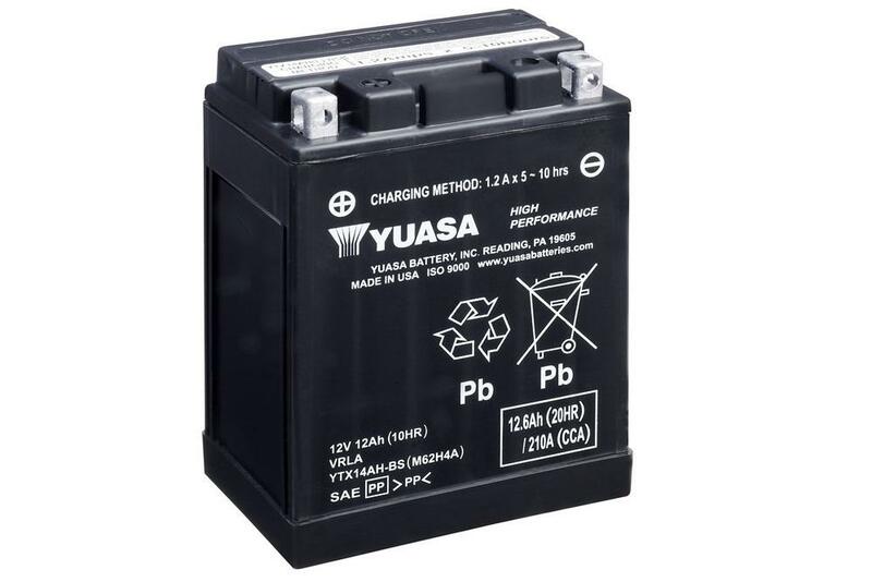 Batería YUASA YTX14AH-BS Combipack (con electrolito)